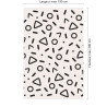 Panneau de douche motif éclats de symboles noirs et blancs dimensions max 190x290 cm