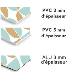 Panneau de douche motif rétro disco - PVC et ALU épaisseurs