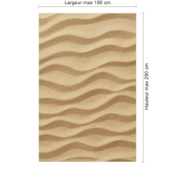 Panneau de douche motif sable ondulé du Sahara dimensions max 190x290 cm