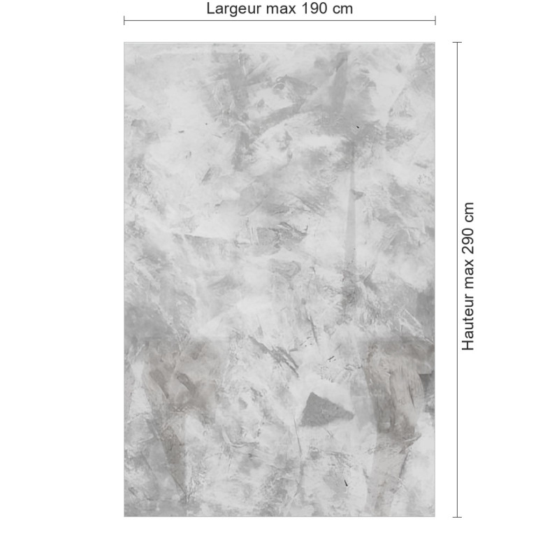 Panneau de douche motif béton brut dimensions max 190x290 cm