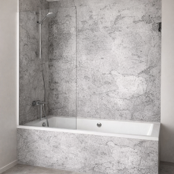 Panneau de douche motif béton grunge mise en situation