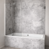 Panneau de douche motif béton grunge mise en situation