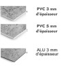 Panneau de douche motif béton grunge - PVC et ALU épaisseurs
