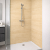 Panneau de douche motif bois clair mise en situation