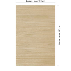 Panneau de douche motif bois clair dimensions max 190x290 cm