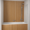 Panneau de douche motif bois naturel en ligne mise en situation