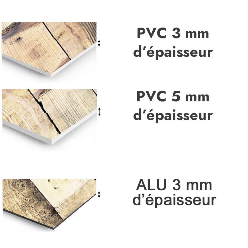 Panneau de douche motif bois rustique - PVC et ALU épaisseurs