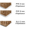 Panneau de douche motif marbre ocre naturel - PVC et ALU épaisseurs