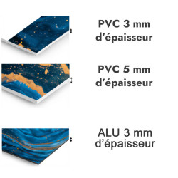Panneau de douche motif marbre bleu galaxie - PVC et ALU épaisseurs