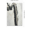 Panneau de douche motif marbre noir et blanc tranché dimensions max 190x290 cm