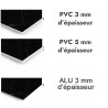 Panneau de douche motif marbre noir - PVC et ALU épaisseurs