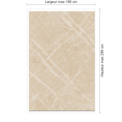 Panneau de douche motif marbre naturel beige dimensions max 190x290 cm