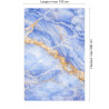 Panneau de douche motif marbre bleu ciel et veines ocres dimensions max 190x290 cm