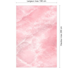 Panneau de douche motif marbre rose classique dimensions max 190x290 cm