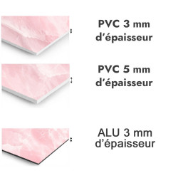 Panneau de douche motif marbre rose classique - PVC et ALU épaisseurs