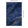 Panneau de douche motif marbre bleu foncé et ocre dimensions max 190x290 cm