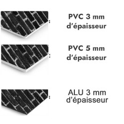 Panneau de douche motif briques noires - PVC et ALU épaisseurs
