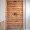 Panneau de douche motif briques rouges mise en situation