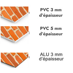 Panneau de douche motif briques rouges - PVC et ALU épaisseurs