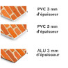 Panneau de douche motif briques rouges - PVC et ALU épaisseurs