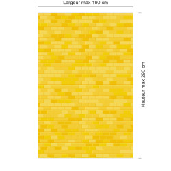 Panneau de douche motif briques jaunes dimensions max 190x290 cm