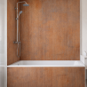 Panneau de douche motif vieux métal rouillé mise en situation