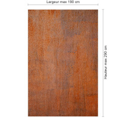 Panneau de douche motif vieux métal rouillé dimensions max 190x290 cm