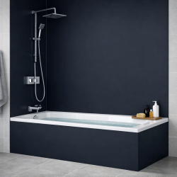 Panneau de douche gris foncé sur mesure | Livraison gratuite