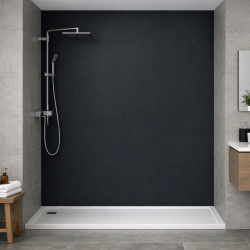 Panneau de douche noir corbeau sur mesure | Livraison gratuite