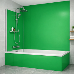 Panneau de douche vert moyen sur mesure | Livraison gratuite