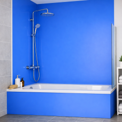 Panneau de douche bleu électrique sur mesure | Livraison gratuite