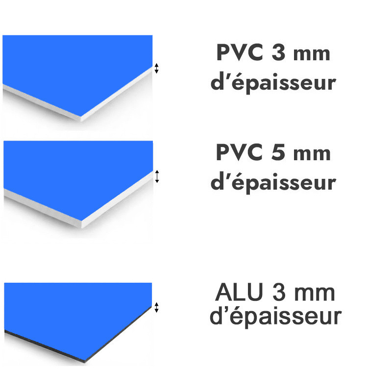 Panneau de douche bleu électrique - PVC et ALU épaisseurs