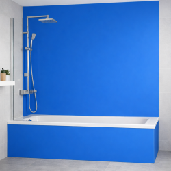 Panneau de douche bleu roi sur mesure | Livraison gratuite