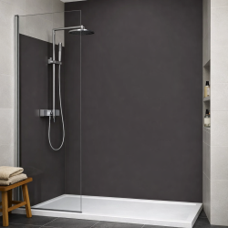 Panneau de douche gris taupe sur mesure | Livraison gratuite