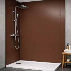 Panneau de douche marron foncé sur mesure | Livraison gratuite