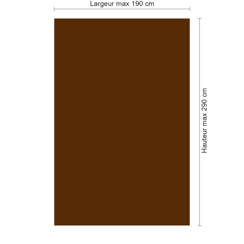 Panneau de douche marron foncé sur mesure | Livraison gratuite