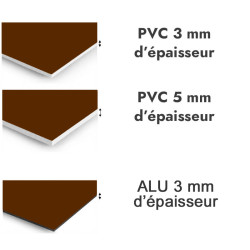 Panneau de douche marron - PVC et ALU épaisseurs