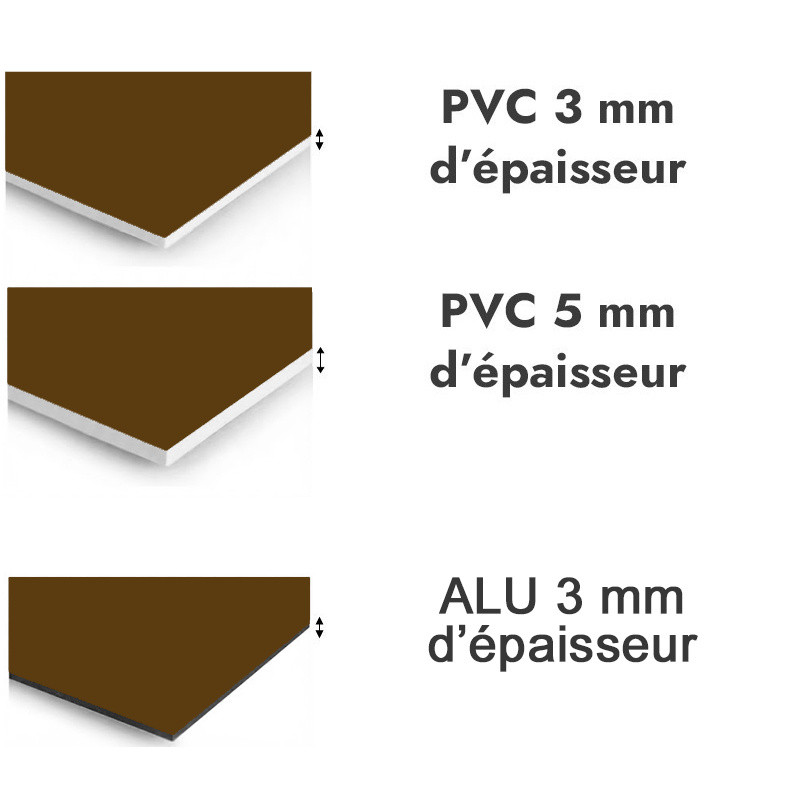 Panneau de douche ﻿brun - PVC et ALU épaisseurs