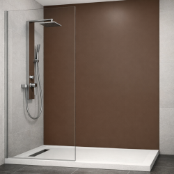 Panneau de douche cacao sur mesure | Livraison gratuite