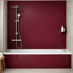 Panneau de douche lie de vin sur mesure | Livraison gratuite