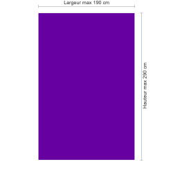 Panneau de douche mauve foncé sur mesure | Livraison gratuite