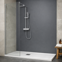 Panneau de douche gris plomb sur mesure | Livraison gratuite