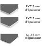 Panneau de douche gris plomb - PVC et ALU épaisseurs