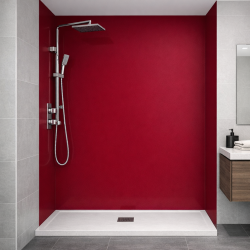 Panneau de douche bordeaux sur mesure | Livraison gratuite