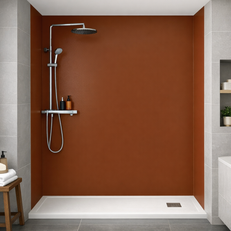 Panneau de douche caramel sur mesure | Livraison gratuite
