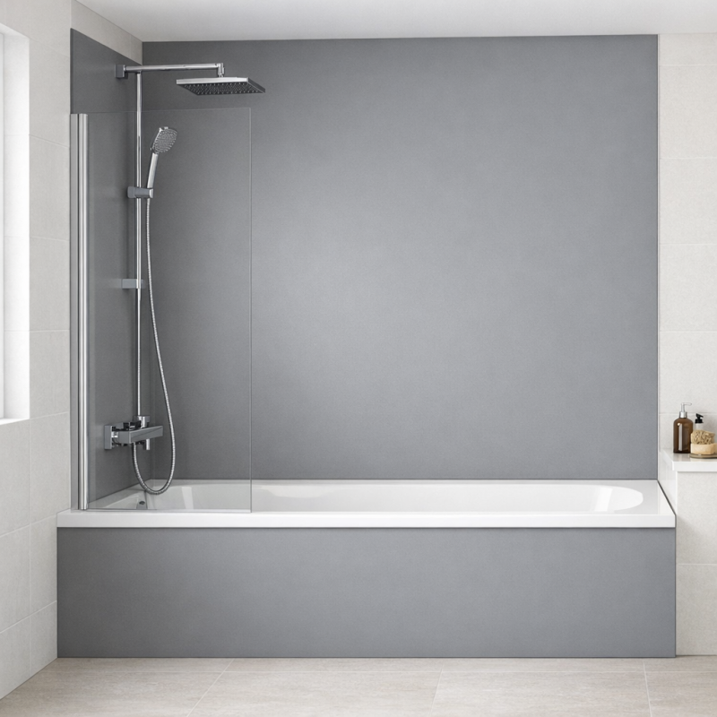Panneau de douche gris titane sur mesure | Livraison gratuite