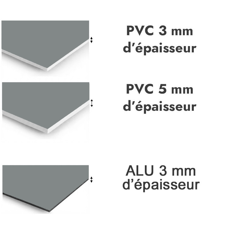 Panneau de douche gris titane - PVC et ALU épaisseurs