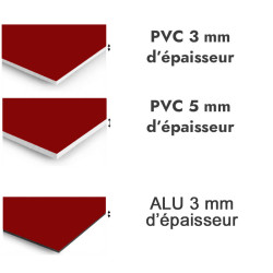 Panneau de douche rouge brique - PVC et ALU épaisseurs