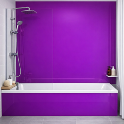 Panneau de douche violet foncé sur mesure | Livraison gratuite