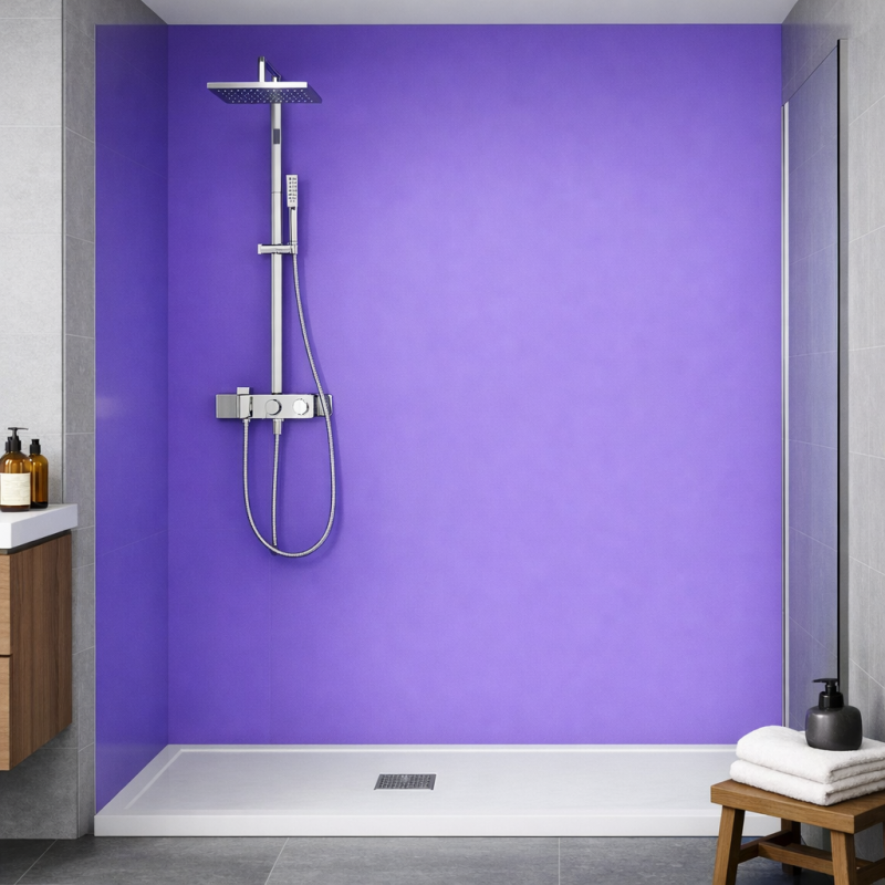 Panneau de douche améthyste sur mesure | Livraison gratuite